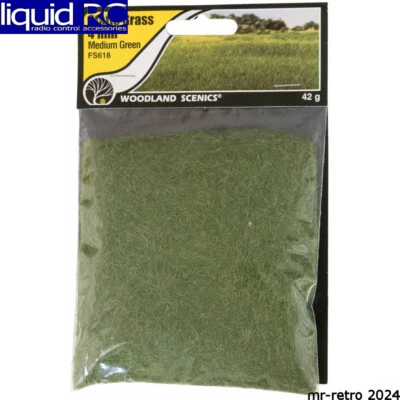 Woodland Scenics FS618 Static Grass Medium Green 4mm - Image 1 of 2