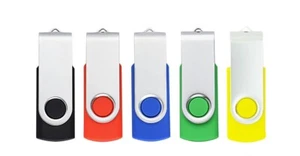 Lot 5 Swivel USB 3.0 Flash Drives 16GB 32GB 64GB 128GB Thumb Memory Bulk Pack - Picture 1 of 14