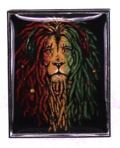 Jah Lion Metal Pin Badge Rastafarian Rasta Jamaica Reggae Dancehall Ethiopia