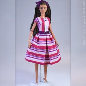 Dress Fits Barbie/Fashion Royalty/NuFace/Meteor/EAST 59th/Poppy Parker/Mizi - Imagen 1 de 5