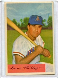 1954 Bowman Dave Philley Philadelphia Athletics #163 🚀😳💥 VGEX