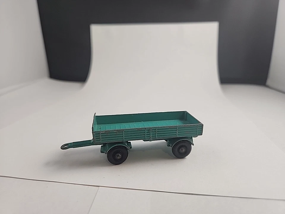 Lesney Matchbox Mercedes Trailer No.2 1968 Teal Made in United Kingdom  - Image 1 of 4