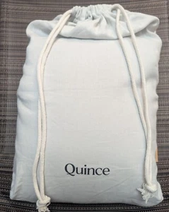 Quince 100% European Linen Double Flange Duvet Cover 3PC Set Mist Full/Q -NEW - Picture 1 of 8