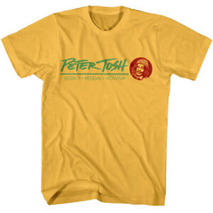 Peter Tosh Legacy Reggae Activism Men's T Shirt Gold Legalize Dredd Legend