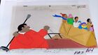Fat Albert Filmation Hand Painted Cel w/Boat Background Bill Russell Rudy Cluck+