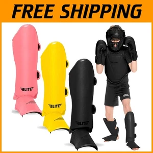 Youth Muay Thai Shin Guards for Kids Age 4-14 - Picture 1 of 8