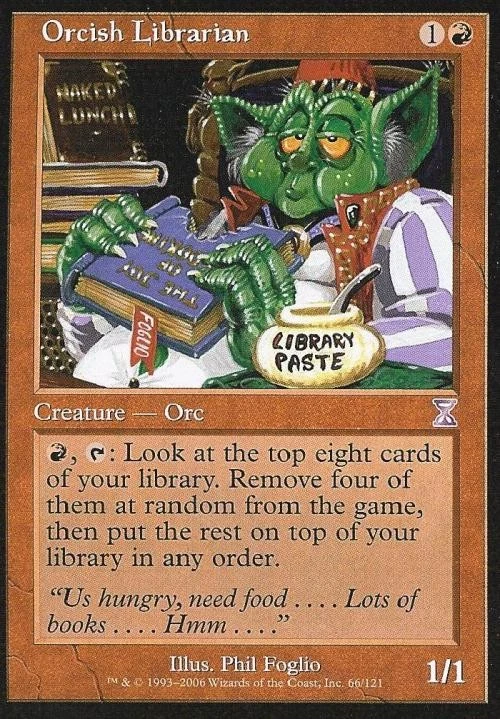 MTG English Orcish Librarian NM Foil Time Spiral Time Shifted - Image 1 of 1