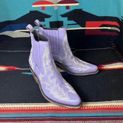 Botas LIBERTY NEGRAS para mujer hechas a mano puntada bordadas occidentales al tobillo EE. UU. 8,5 Foto 1 de 4