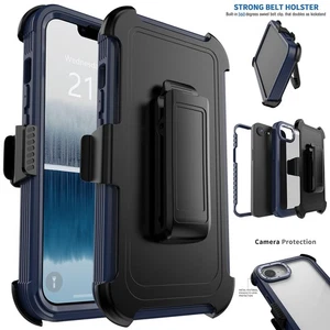 For Apple iPhone 16e Bumper 2 in 1 Case Shockproof Protective Cover / Belt Clip - Picture 1 of 17