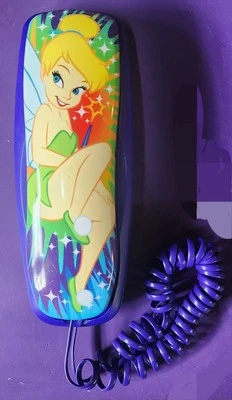 Проводной домашний телефон Disney Tinkerbell Trim Line наземная линия с фиолетовым шнуром Unteste - Изображение 1 из 3