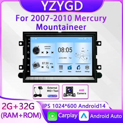 Car Radio Android Navigation Player Multimedia For 2007-2010 Mercury Mountaineer - Imagem 1 de 4