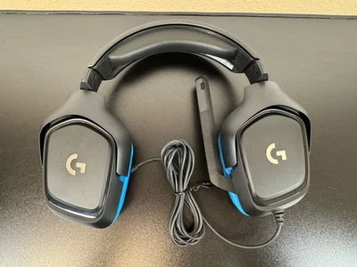 Fone de Ouvido para Jogos Logitech G432 3.5mm Som Surround Com Fio - Preto/Azul Muito Bom - Imagem 1 de 4