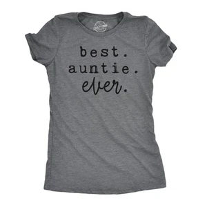 Womens Best Auntie Ever T shirt Cute Family Gift for Sister Funny Novelty Tee - Picture 1 of 7