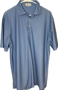 Peter Millar Summer Comfort Polo Blue With Dots Size Large - Picture 1 of 7