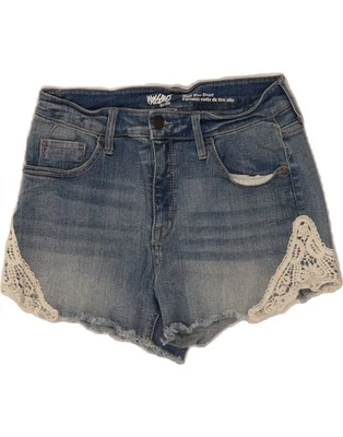 MOSSIMO женщин высокая талия джинсовой ткани шорты США 10 большой W30 синий цветочный хлопок CZ21 - Изображение 1 из 3