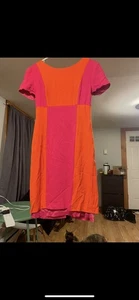 Vestido Vintage Color Block Talla S/m - Imagen 1 de 5
