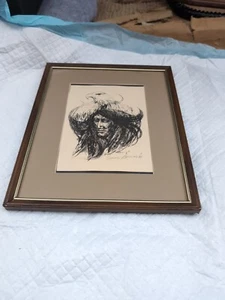 Schönes indianisches Kunstwerk Originalzeichnung vom Original Künstler bitte... - Bild 1 von 10
