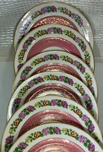 Limoges W.Guerin Porcelain 11” Set of 6 Chargers Dinner Plates 1891-1932 Antique - Picture 1 of 24