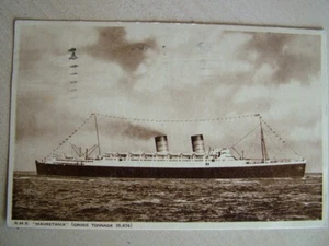 Postal - R.M.S. "MAURETANIA"" tonelaje bruto 35.674." 1958 usado. Tamaño estándar - Imagen 1 de 1
