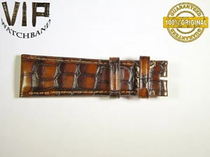 OEM Authentic IWC SANTONI ONE SHORT PART strap 22 mm croco BROWN color - Picture 1 of 2