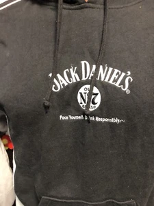 Jack Daniels whiskey Clint Bowyer Gray black hoodie medium Chase Licensed - Picture 1 of 10