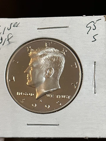 1995 S Silver Kennedy Half Dollar Proof Free Shipping Cover