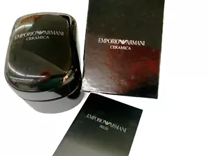 Empty Emporio Armani Ceramica Watch Presentation Box with instruction manual - Picture 1 of 5