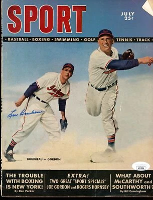 Lou Boudreau Indians Autographed Signed 1949 SPORT Magazine JSA Authentic - Image 1 of 2