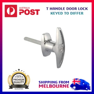 Garage Door Lock T Handle Rear Fix Keyed To Differ Caravan Garage Shed Campervan - Picture 1 of 2