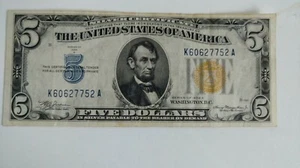 FR 2307 1934 A NORTH AFRICA SILVER CERTIFICATE SERIAL NUMBER K 60627752 A - Picture 1 of 4