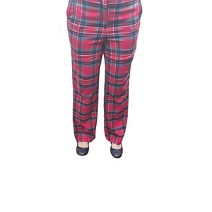 Copper Key women pants XL red plaid High rise new - Picture 1 of 4