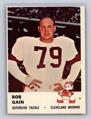 1961 Fleer Bob Gain #19 Cleveland Browns VG-EX+ - Image 1 of 2