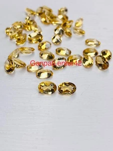 Citrine Loose Gemstone Faceted Oval Cut 6x4 MM Natural Calibrated Size A E - Picture 1 of 9