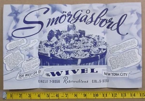 1938 WIVEL RESTAURANT BROCHURE ~ New York ~ BOB LEE-The Singing Poet~Mini-POSTER - Picture 1 of 4