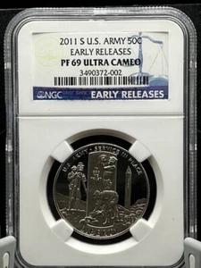 2011-P US Army Commemorative 50C Early Releases - Picture 1 of 4