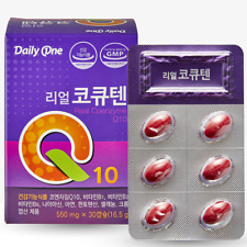Real CoQ10 Folic Acid Zinc Vitamin Selenium 30 Capsules Daily One