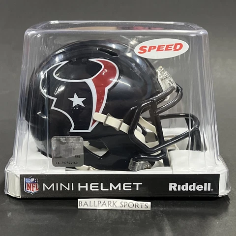 Houston Texans Riddell NFL Speed Mini Football Helmet BRAND NEW Cover