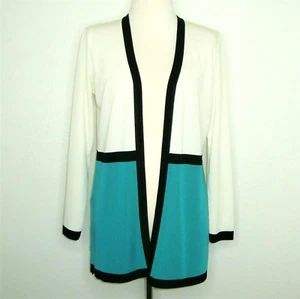 Exclusively MISOOK Colorblock Open Front Acrylic Cardigan Size XS/S? - Picture 1 of 4