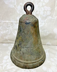 Antigua campana de bronce de 7" de ancho sin clapper - Imagen 1 de 18