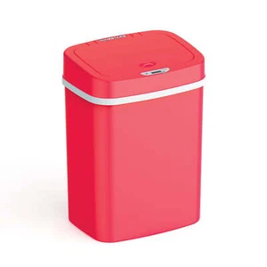 3.2 Gallon Trash Can, Plastic Touchless Bathroom Trash Can, Rose - Picture 1 of 7