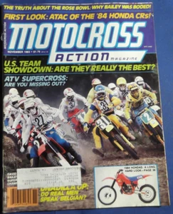 MOTOCROSS ACTION MAGAZINE-  NOV 1983  HUSKY 250 CR  SUPERBOWL  ATC SUPX   250 US - Picture 1 of 7