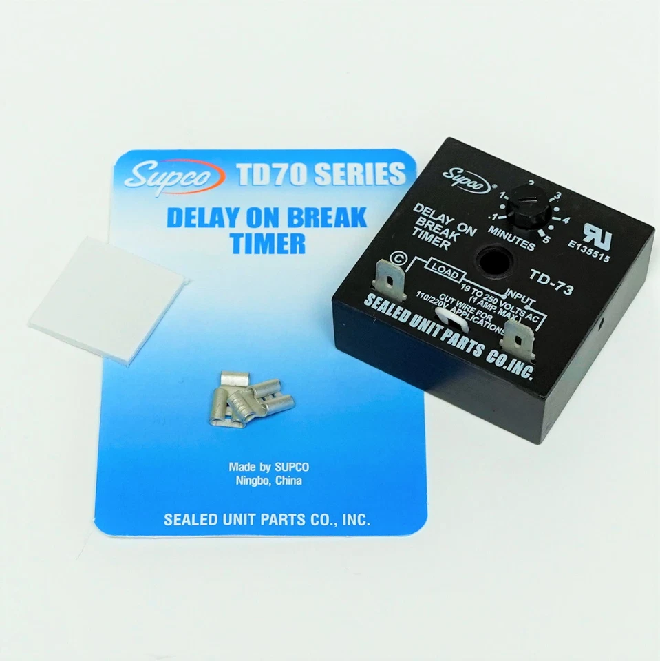 SUPCO, Timer, Delay on Break,  6 sec. to 5 min. Adjustable TD73 - Image 1 of 1