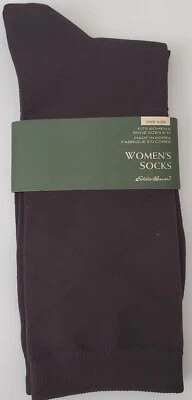 NUEVO Eddie Bauer - Calcetines para mujer de microfibra marrón/visón nailon/spandex, talla 6-10 Foto 1 de 4