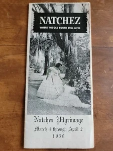 Natchez Pilgrimage 1950 Ante-Bellum Plantation Homes Tour Brochure & Map - Picture 1 of 5