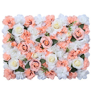 Artificial Flower Wall Panel Wedding Photo Background 60x40cm Rectangle Panel