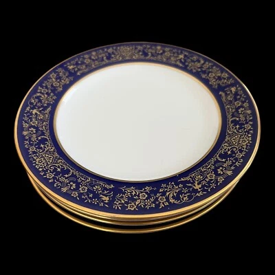 Set of 4 Noritake Noblesse 7902 Cobalt & Gold Bread & Butter Plates EXCELLENT - Image 1 of 3