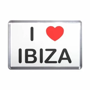 I Love Ibiza - Plastic Fridge Magnet - Decoration Fun BadgeBeast - Picture 1 of 10