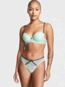 VICTORIA'S SECRET DREAM ANGELS WICKED UNLINED BRA + PANTY SET BLUE OPAL - Picture 1 of 9