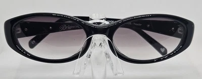 Óculos de sol Brighton feito na sombra leitor +1.0 armação oval preta feita à mão - Imagem 1 de 4