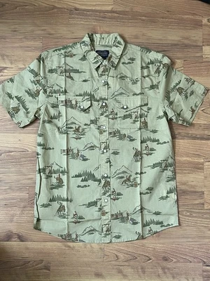 Pendleton Laramie Cowboy Print Short Sleeve Snap-Up Western Shirt, Brand New - Image 1 of 4